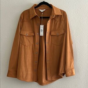 Natural Reflections Camel western Shirt Jacket